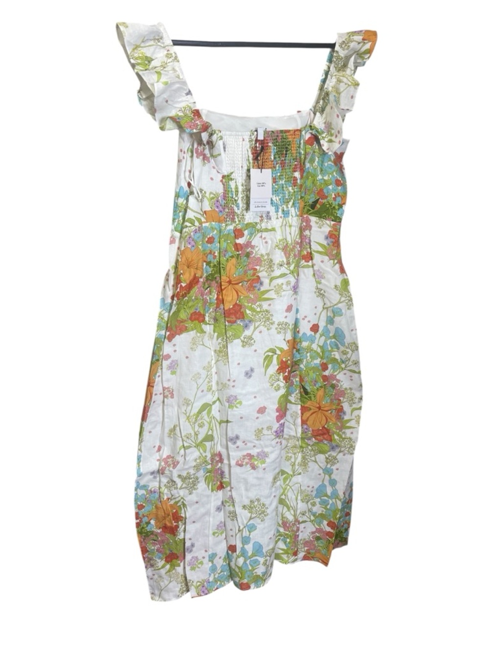 & Other Stories Blue Purple Linen Ruffle Graduation Derby Dress sz12 NWT - Picture 11 of 13